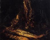 文森特威廉梵高 - 腌熏鲱鱼的静物